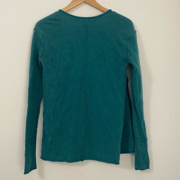 Free People 100% Cashmere Sweater Blue/Green Women’s Size XS - Picture 2 of 8